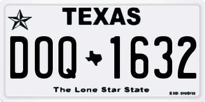 TX license plate DOQ1632
