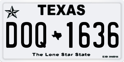 TX license plate DOQ1636
