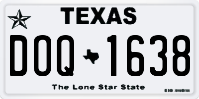 TX license plate DOQ1638