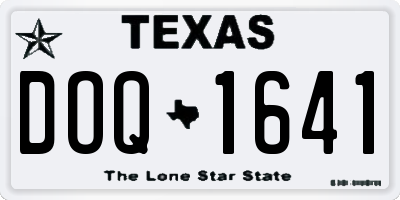 TX license plate DOQ1641