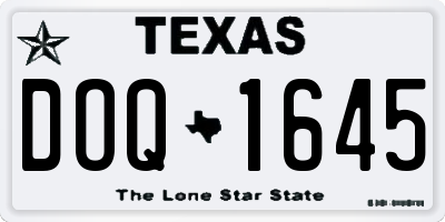 TX license plate DOQ1645