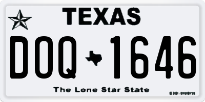 TX license plate DOQ1646