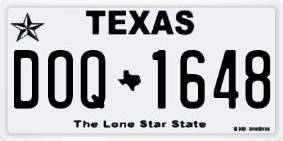 TX license plate DOQ1648