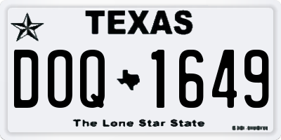 TX license plate DOQ1649