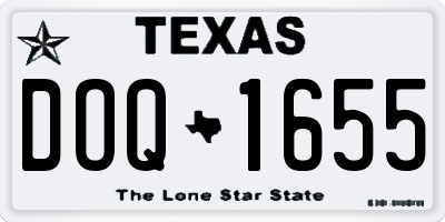 TX license plate DOQ1655