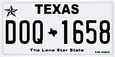 TX license plate DOQ1658