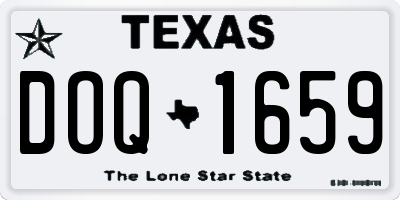 TX license plate DOQ1659