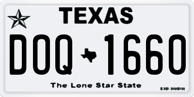 TX license plate DOQ1660