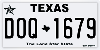 TX license plate DOQ1679
