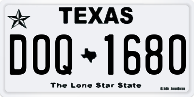 TX license plate DOQ1680