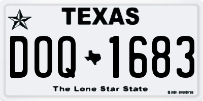TX license plate DOQ1683