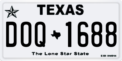 TX license plate DOQ1688