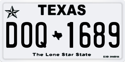TX license plate DOQ1689