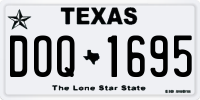 TX license plate DOQ1695