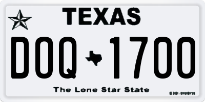 TX license plate DOQ1700