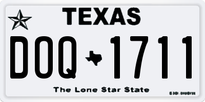 TX license plate DOQ1711