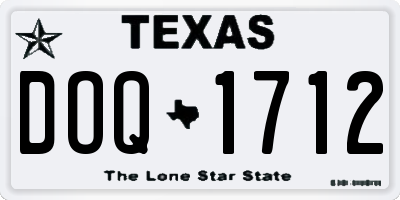 TX license plate DOQ1712