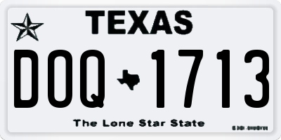 TX license plate DOQ1713