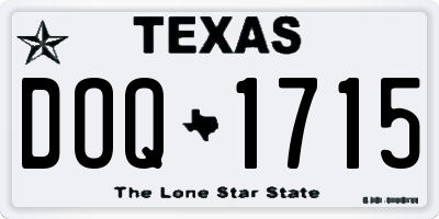 TX license plate DOQ1715