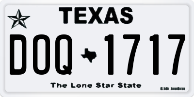 TX license plate DOQ1717