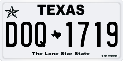 TX license plate DOQ1719
