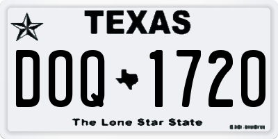 TX license plate DOQ1720