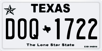 TX license plate DOQ1722