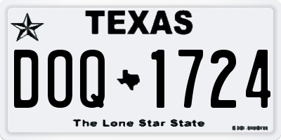 TX license plate DOQ1724