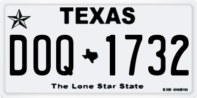 TX license plate DOQ1732