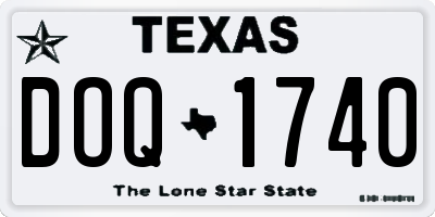 TX license plate DOQ1740