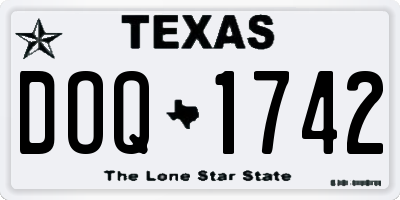 TX license plate DOQ1742