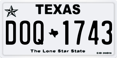 TX license plate DOQ1743