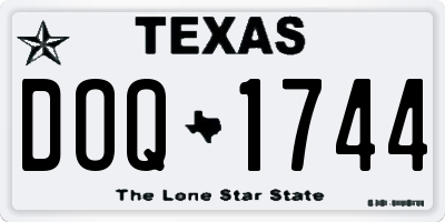 TX license plate DOQ1744