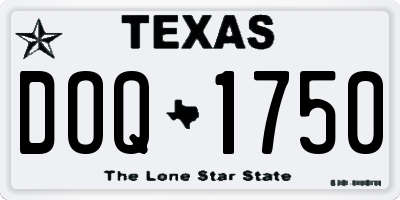 TX license plate DOQ1750