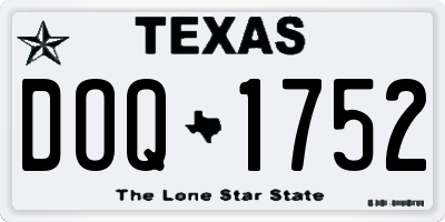 TX license plate DOQ1752