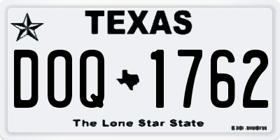 TX license plate DOQ1762