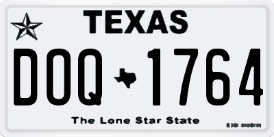 TX license plate DOQ1764