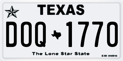 TX license plate DOQ1770