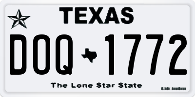 TX license plate DOQ1772
