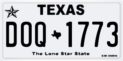 TX license plate DOQ1773