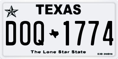 TX license plate DOQ1774