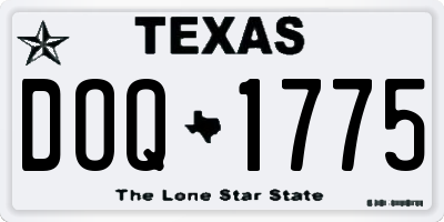TX license plate DOQ1775