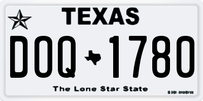 TX license plate DOQ1780
