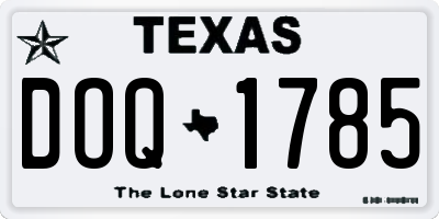 TX license plate DOQ1785