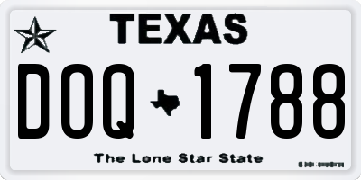 TX license plate DOQ1788