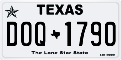 TX license plate DOQ1790