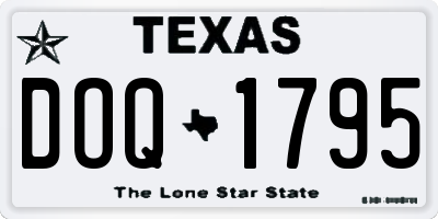TX license plate DOQ1795