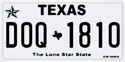 TX license plate DOQ1810