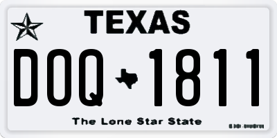 TX license plate DOQ1811
