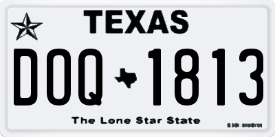 TX license plate DOQ1813